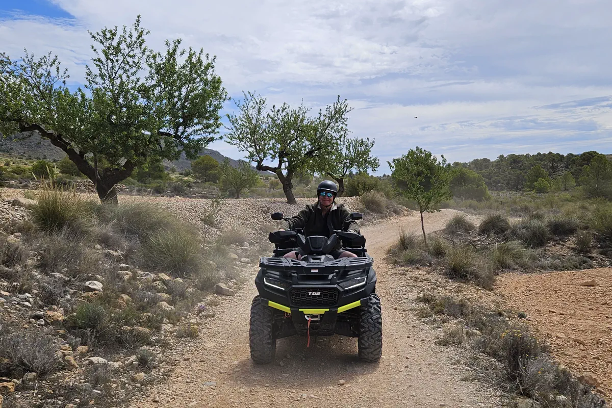 A quad bike driver enjoying the thrill of our 1hr El Cantón quad adventure tour