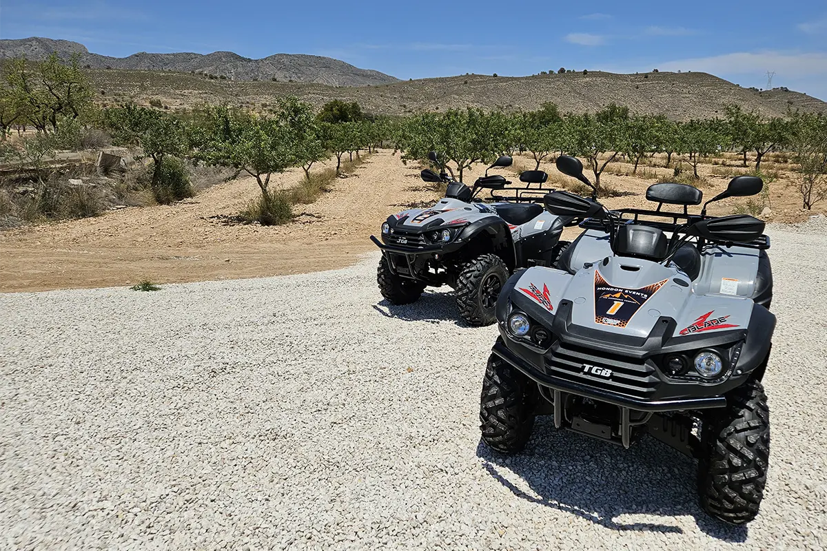 Hondon Events offroad vehicles collection: adventure tour TGB Quads 500cc