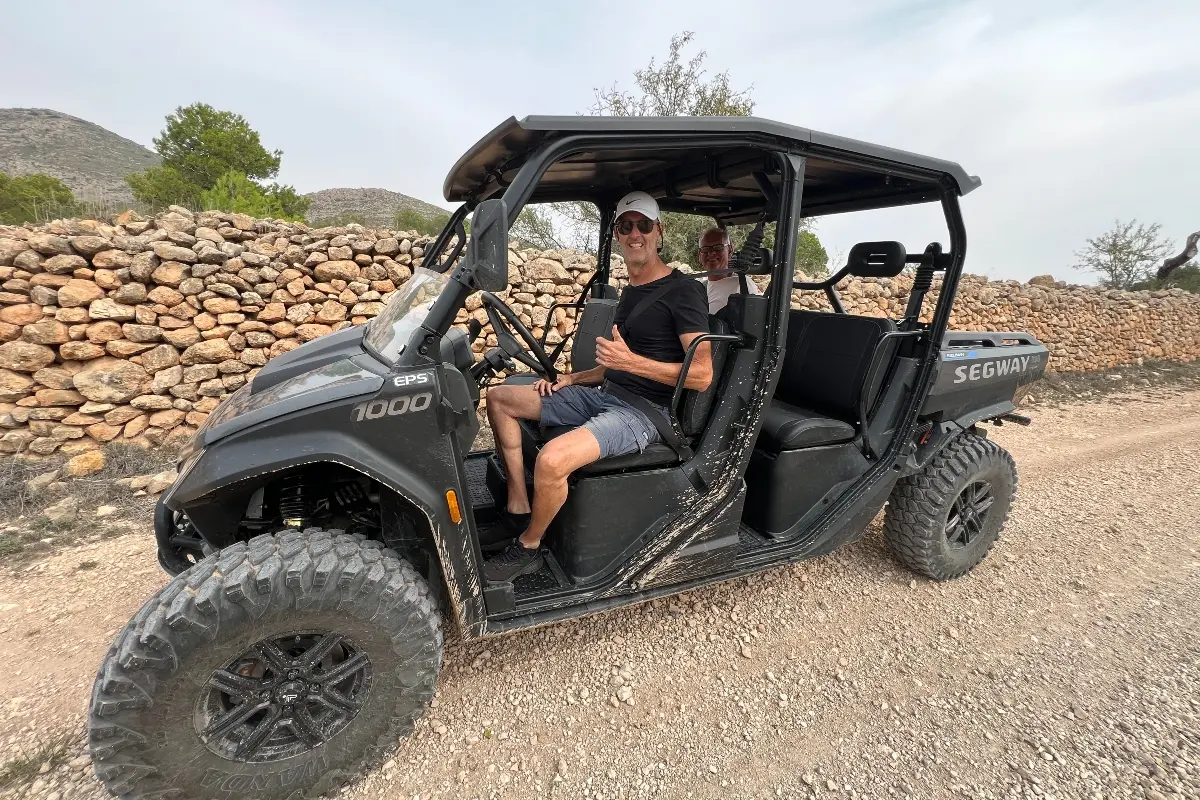 Foto of friends driving a ATV from Segway with Hondon Events Spain