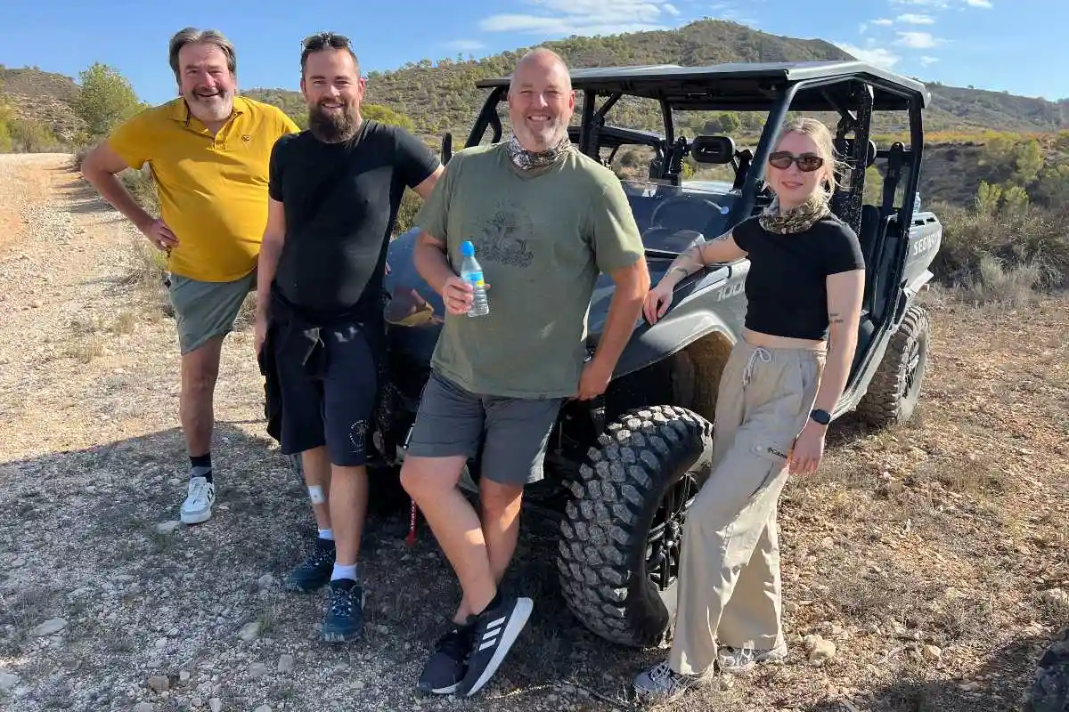 These group of friends are enjoying the Hondon Events ATV adventure tour to Rio Chicamo