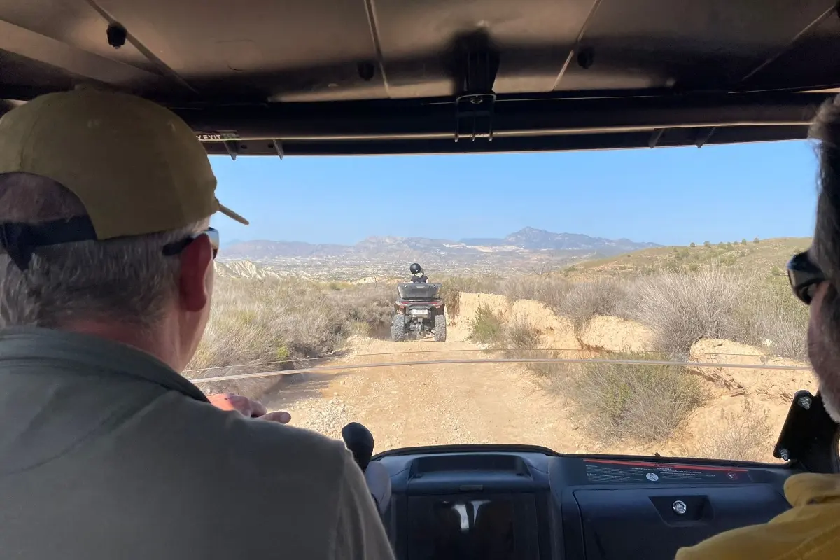 driving along Murcia area looking at a quad